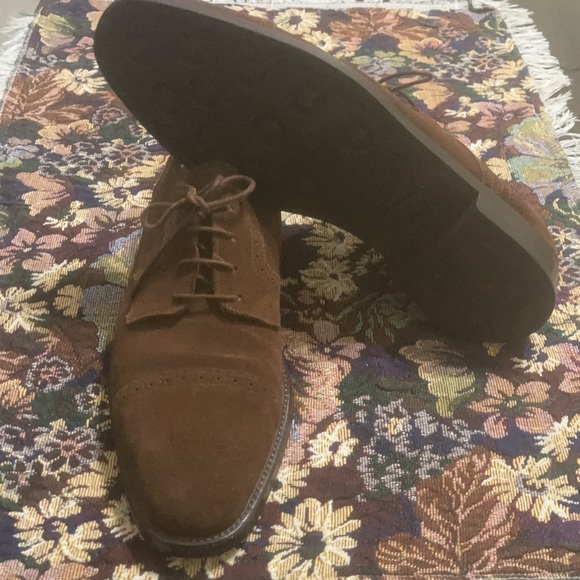 Cole Haan Perforated Brogue Brown Suede Leather Men’s Dress Oxfords Size 12 M main image 12